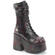 Black-Burgundy Rub-Off Vegan Leather