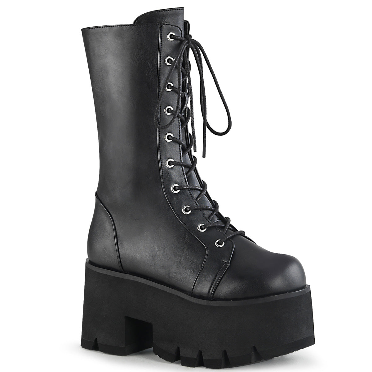 Demonia Cult Classic - "Ashes-105" Boots - Black Vegan Leather