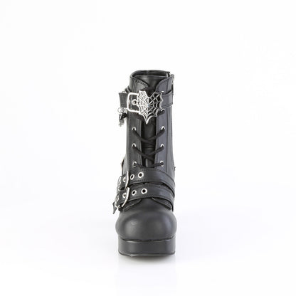 Demonia Cult Everyday - "Gothika-66" Boots - Black Vegan Leather