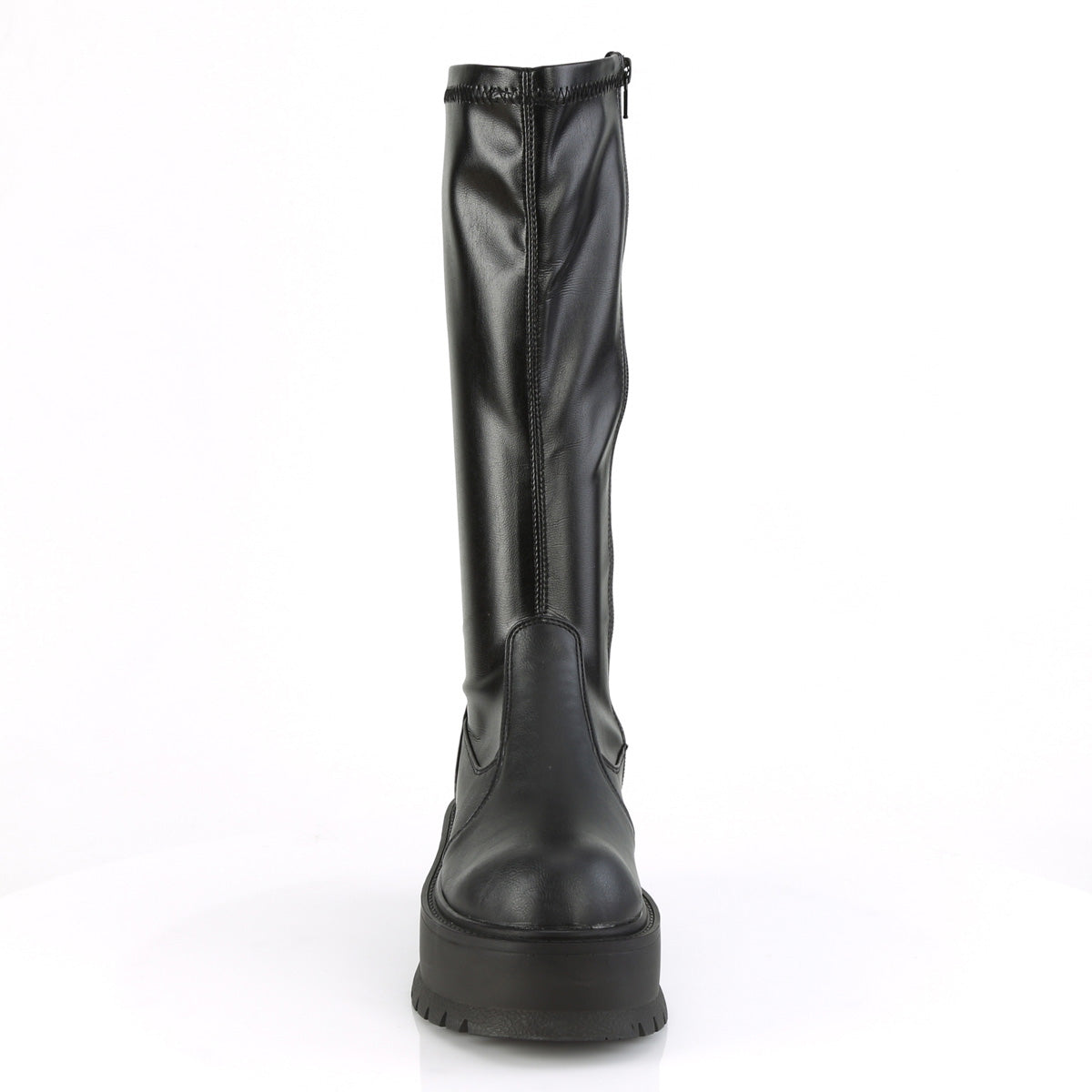 Demonia Cult Discount - "Slacker-200" Boots - Black Stretch Vegan Leather