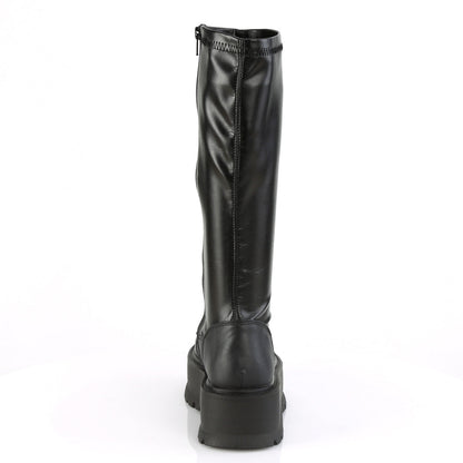 Demonia Cult Discount - "Slacker-200" Boots - Black Stretch Vegan Leather