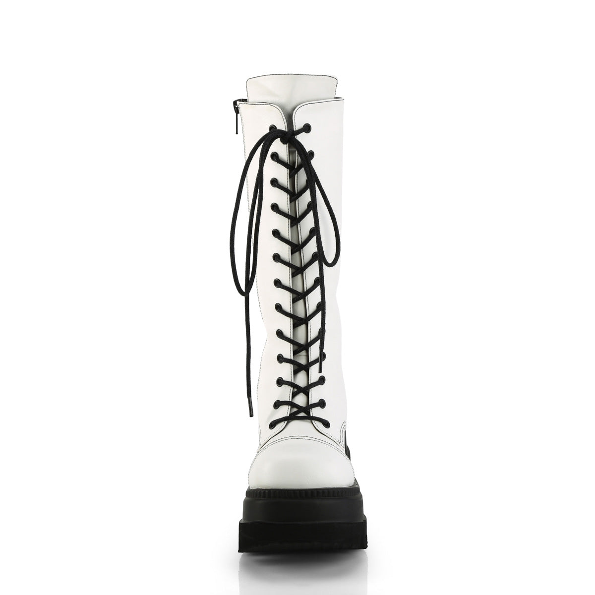 Demonia Cult Trusted - "Shaker-72" Boots - White Vegan Leather