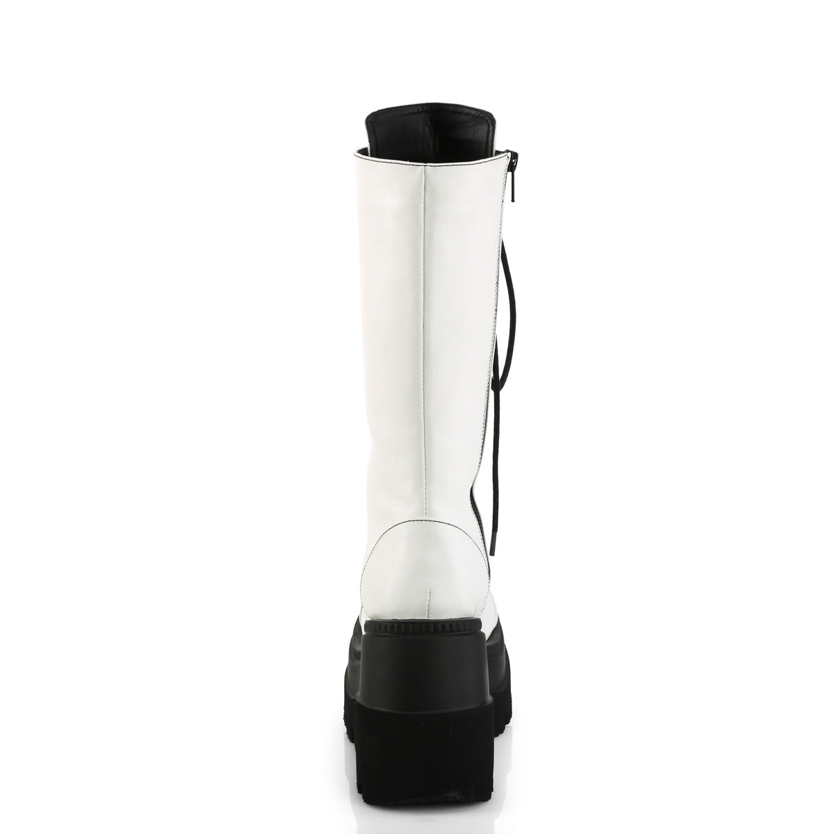 Demonia Cult Trusted - "Shaker-72" Boots - White Vegan Leather