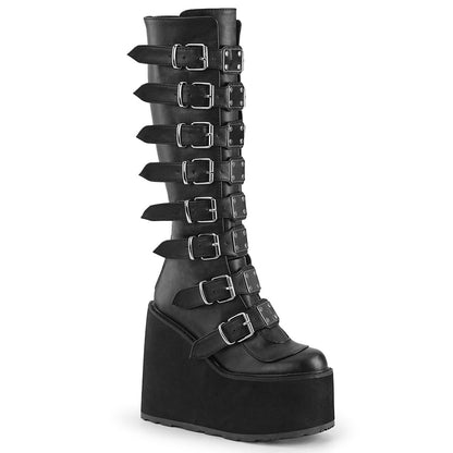 Demonia Cult Hot Sale - "Swing-815" Boots - Black Vegan Leather