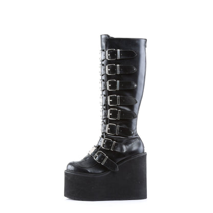 Demonia Cult Hot Sale - "Swing-815" Boots - Black Vegan Leather