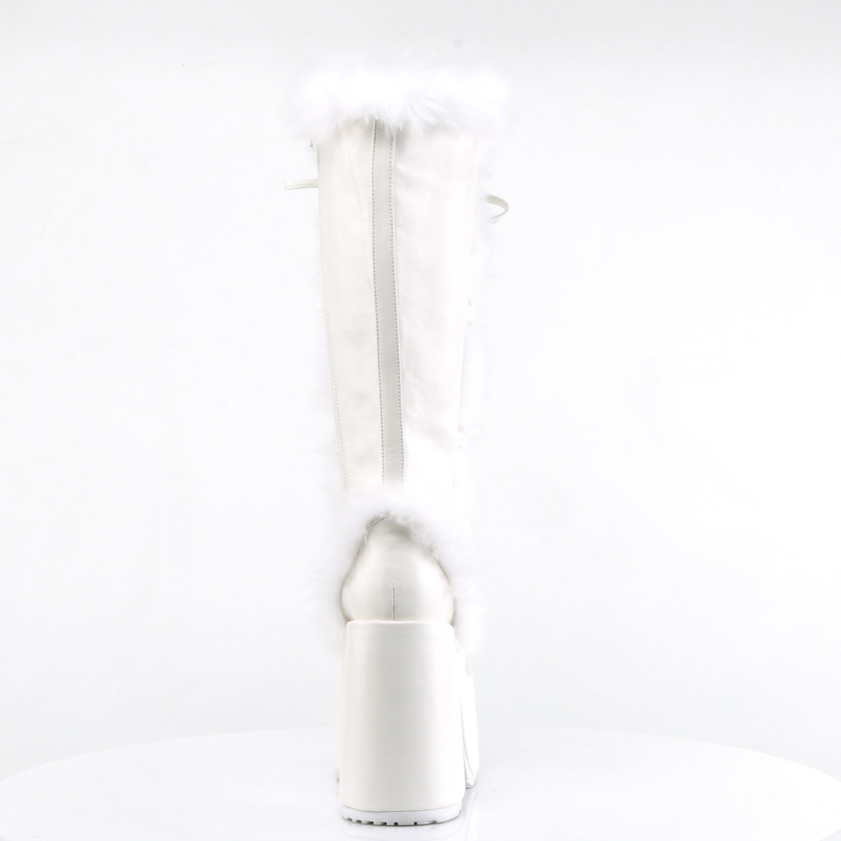 Demonia Cult Discount - "Camel-311" Boots - White Vegan Leather