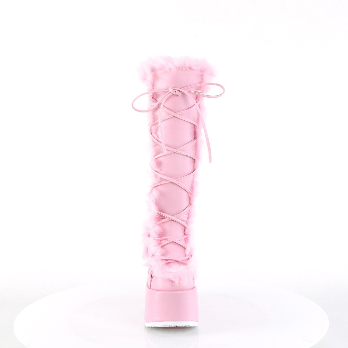 Demonia Cult Popular - "Camel-311" Boots - Pastel Pink Vegan Leather