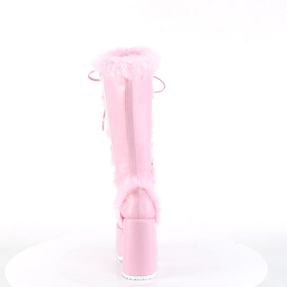 Demonia Cult Popular - "Camel-311" Boots - Pastel Pink Vegan Leather