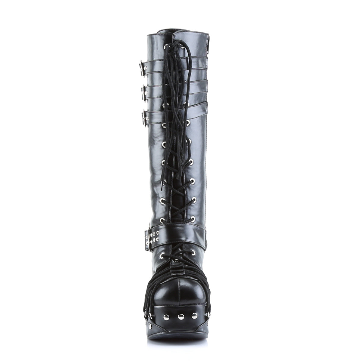 Demonia Cult Smart Buy - "Charade-206" Boots - Black Vegan Leather