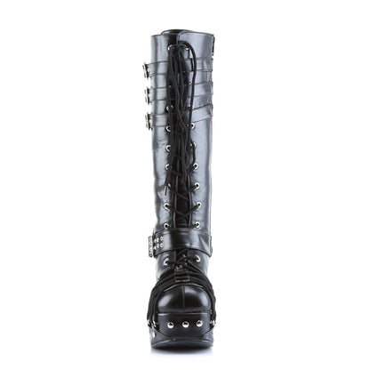 Demonia Cult Smart Buy - "Charade-206" Boots - Black Vegan Leather