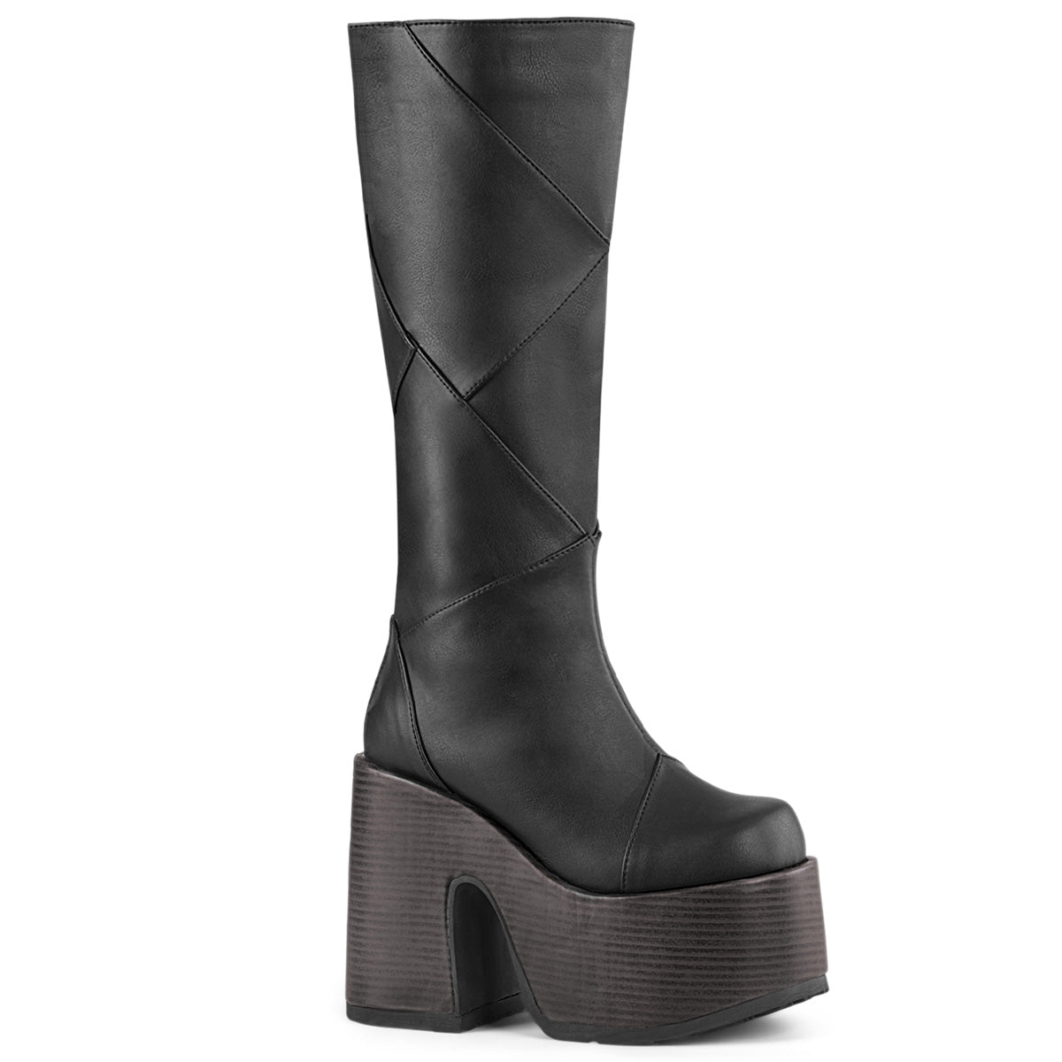 Demonia Cult Trusted - "Camel-280" Boots - Black Vegan Leather