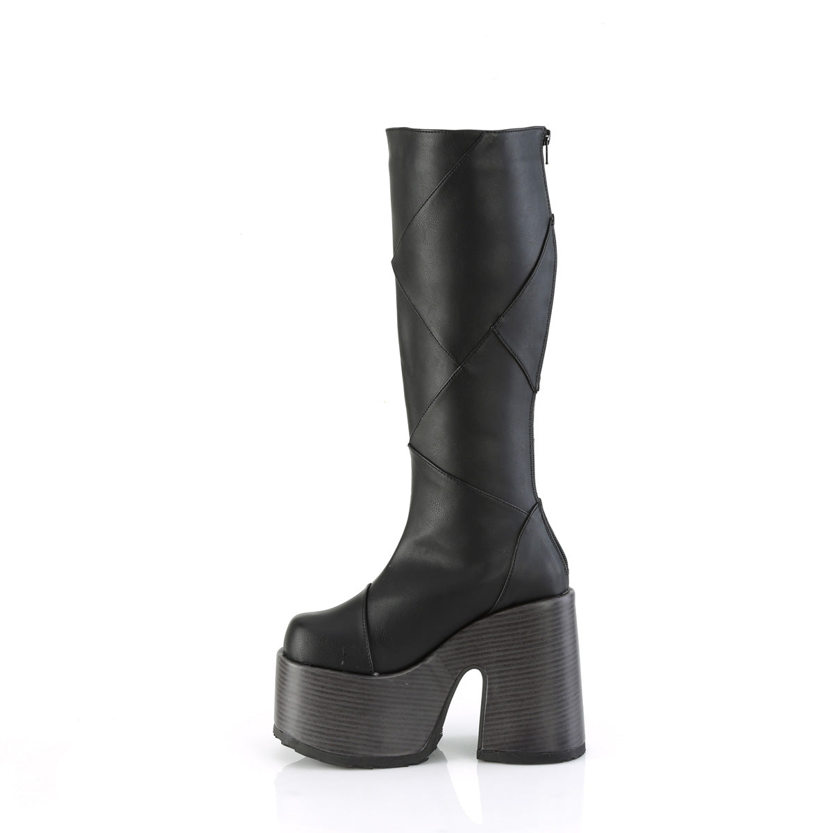Demonia Cult Trusted - "Camel-280" Boots - Black Vegan Leather