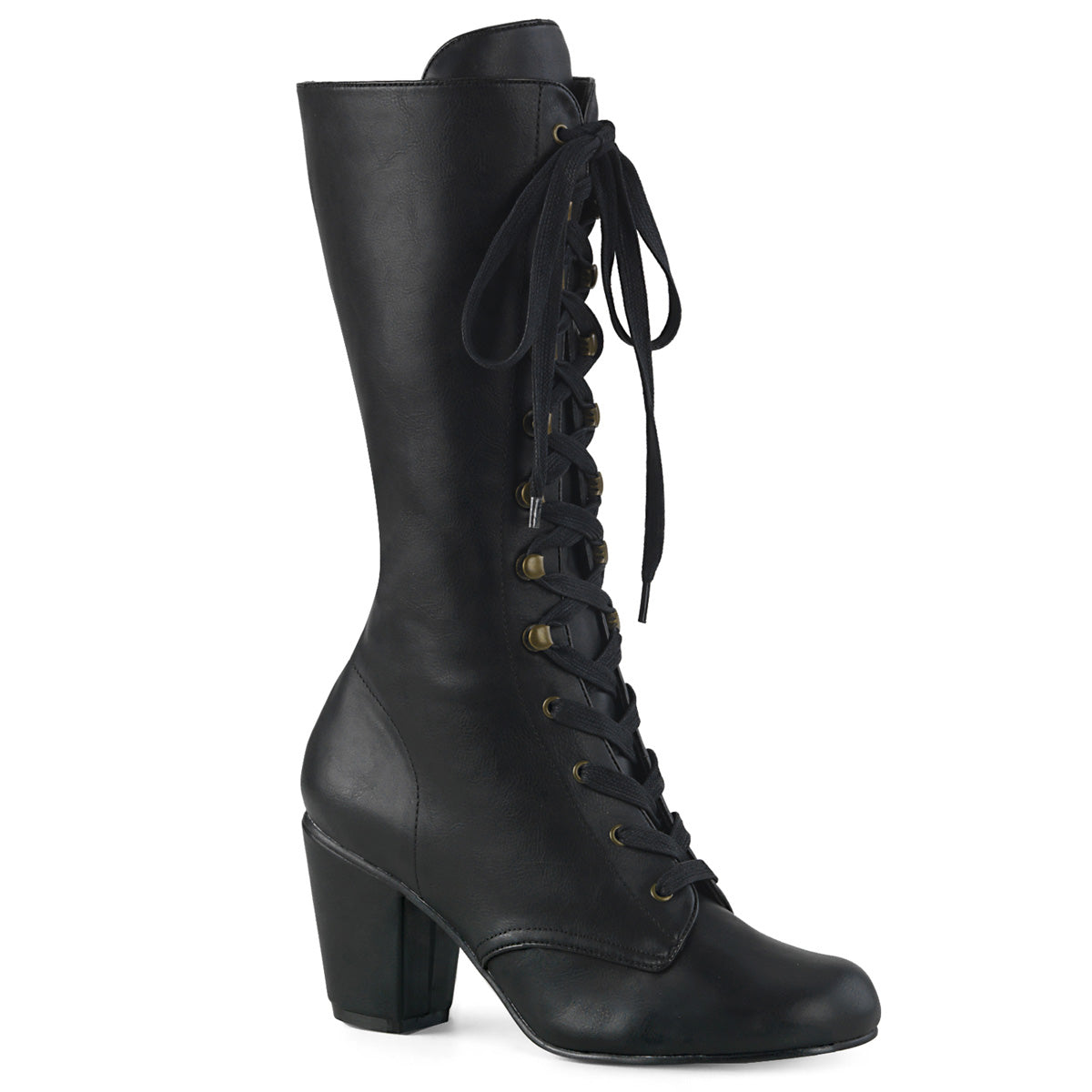 Demonia Cult Customer Favorite - "Vivika-205" Boots - Black Vegan Leather