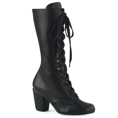 Demonia Cult Customer Favorite - "Vivika-205" Boots - Black Vegan Leather