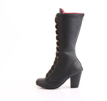 Demonia Cult Customer Favorite - "Vivika-205" Boots - Black Vegan Leather