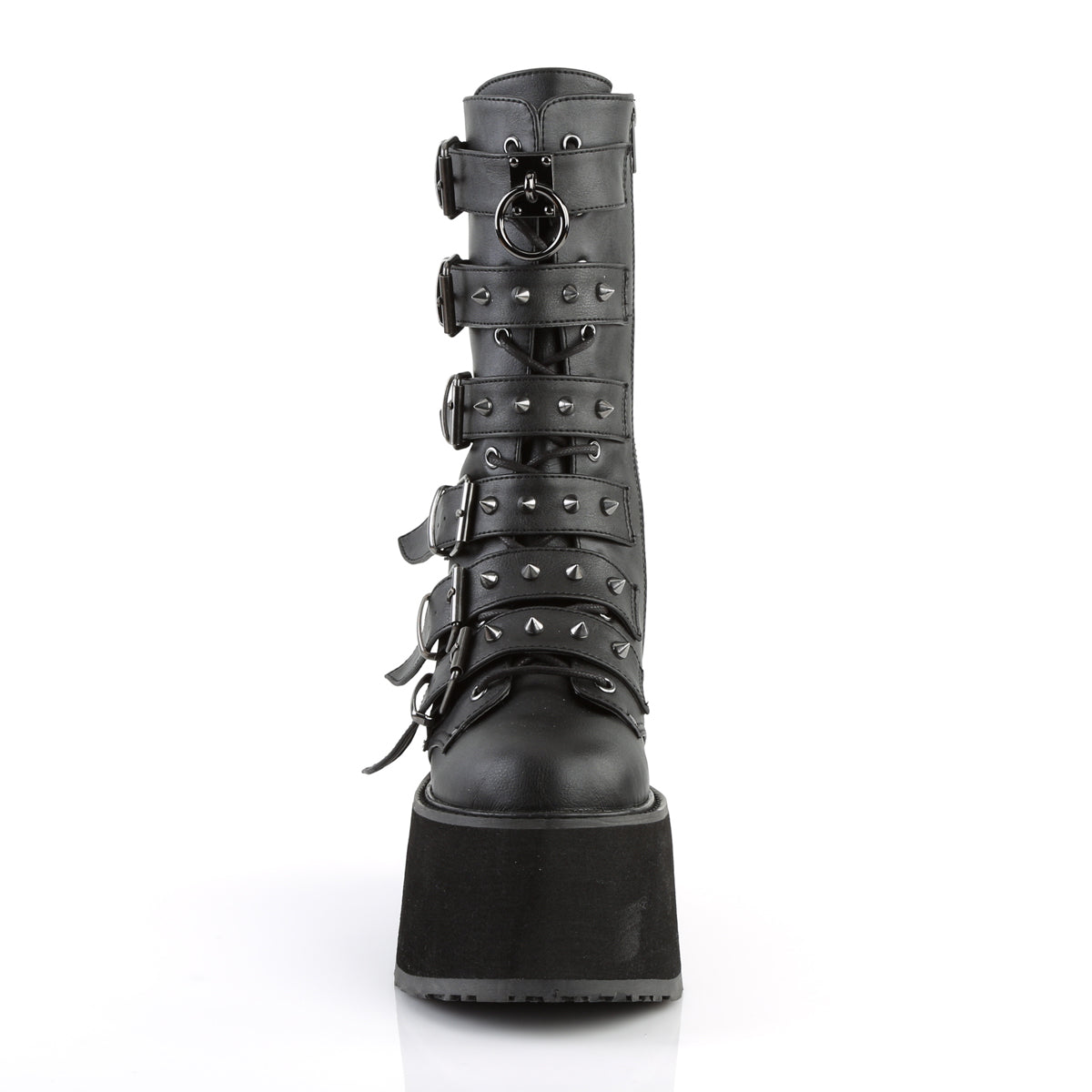 Demonia Cult Trusted - "Damned-225" Boots - Black Vegan Leather