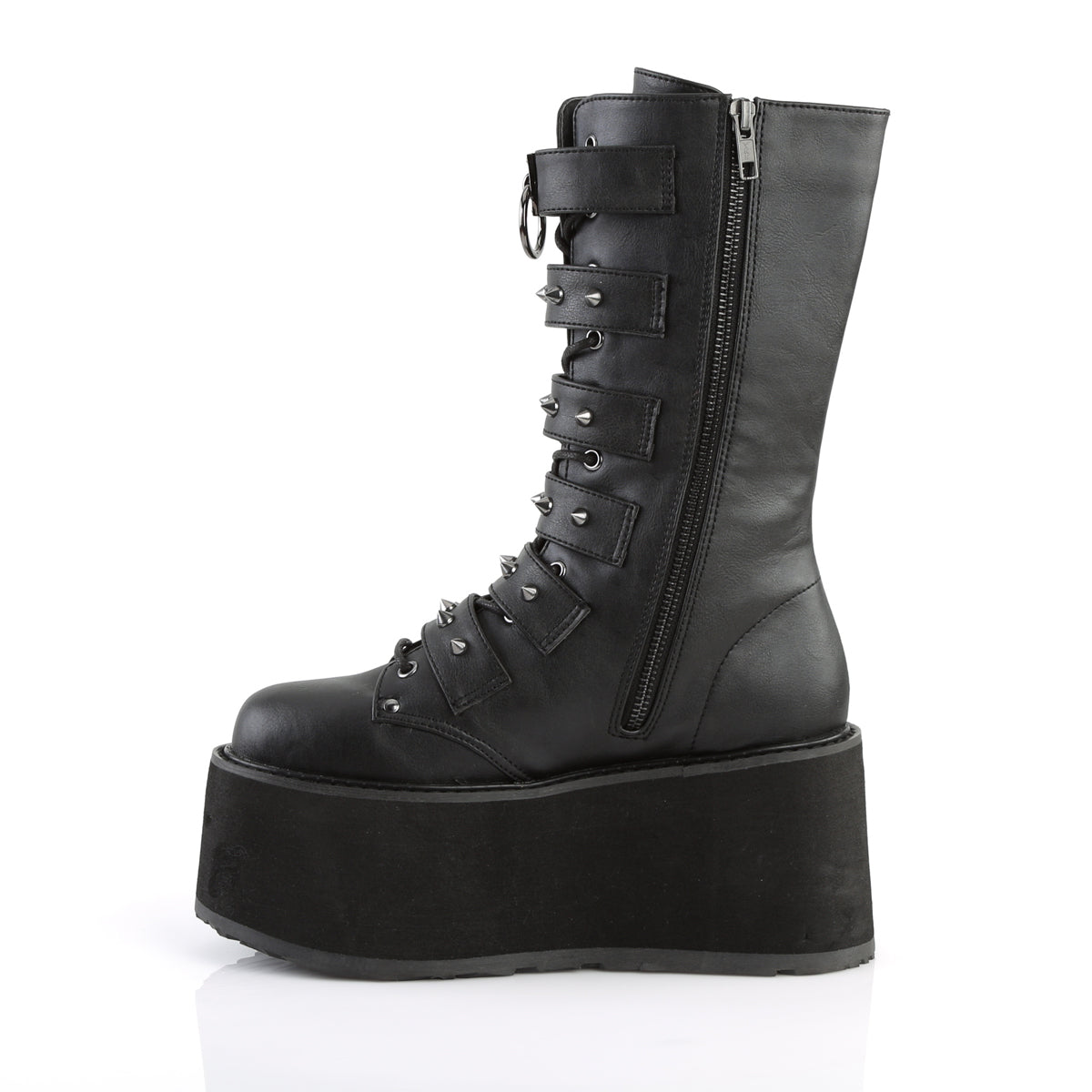 Demonia Cult Trusted - "Damned-225" Boots - Black Vegan Leather