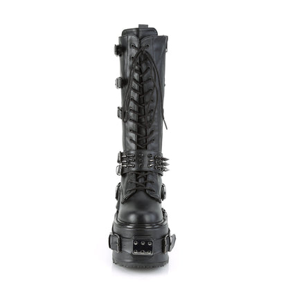 Demonia Cult Trending - "Swing-327" Boots - Black Vegan Leather