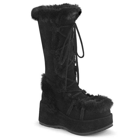 Demonia Cult Special Offer - "Cubby-311" Boots - Black Vegan Suede