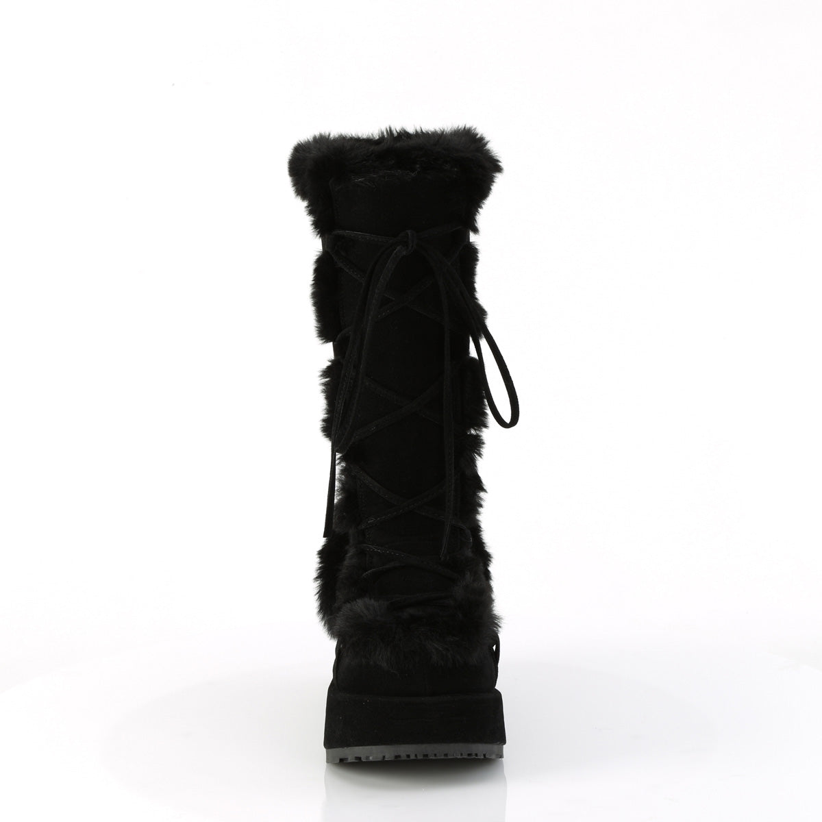 Demonia Cult Special Offer - "Cubby-311" Boots - Black Vegan Suede