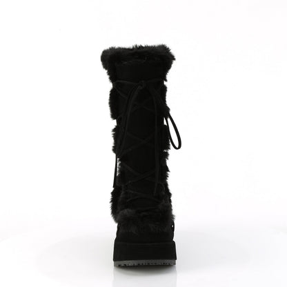 Demonia Cult Special Offer - "Cubby-311" Boots - Black Vegan Suede