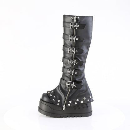 Demonia Cult Top Pick - "Stomp-223" Boots - Black Vegan Leather