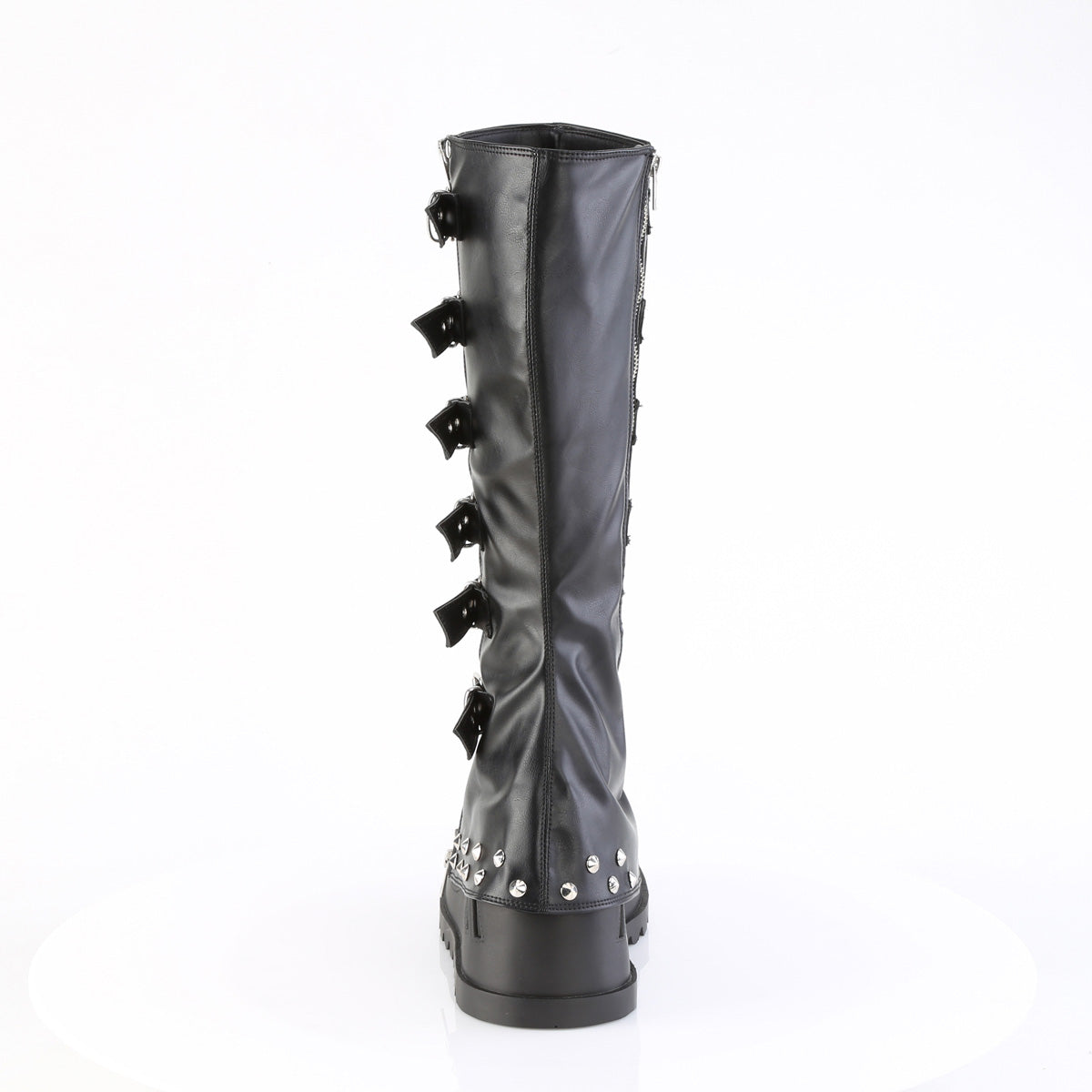 Demonia Cult Top Pick - "Stomp-223" Boots - Black Vegan Leather