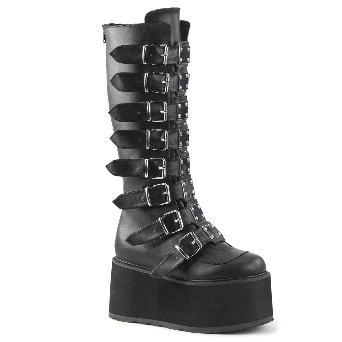 Demonia Cult Customer Favorite - "Damned-318" Boots - Black Vegan Leather