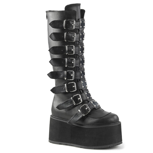 Demonia Cult Customer Favorite - "Damned-318" Boots - Black Vegan Leather