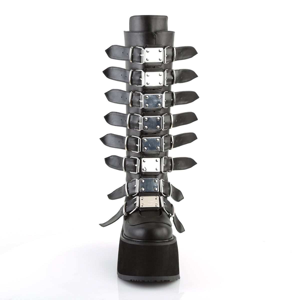 Demonia Cult Customer Favorite - "Damned-318" Boots - Black Vegan Leather