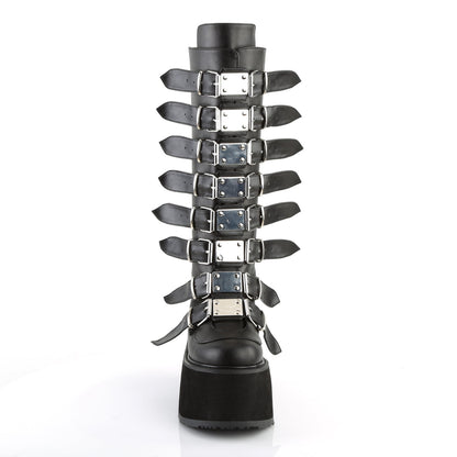 Demonia Cult Customer Favorite - "Damned-318" Boots - Black Vegan Leather