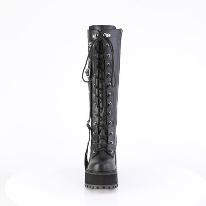 Demonia Cult Hot Sale - "Assault-218" Boots - Black Vegan Leather