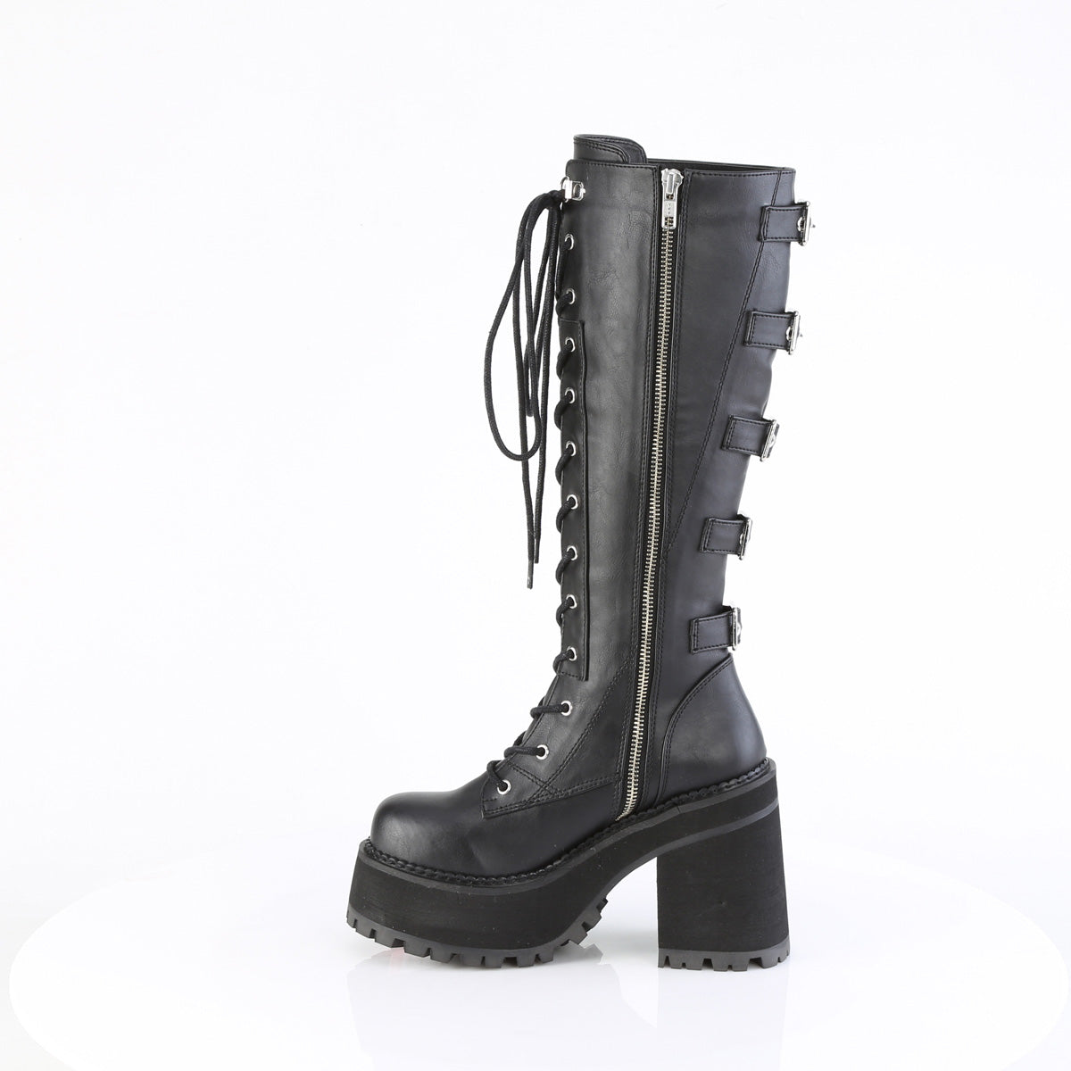 Demonia Cult Hot Sale - "Assault-218" Boots - Black Vegan Leather