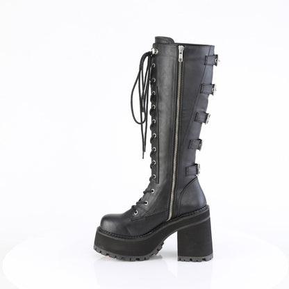 Demonia Cult Hot Sale - "Assault-218" Boots - Black Vegan Leather