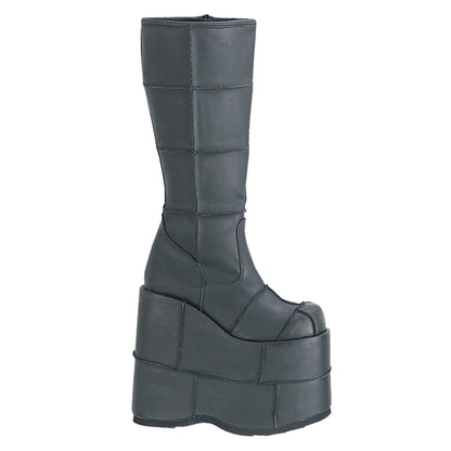 Demonia Cult Hot Sale - "Stack-301" Boots - Black Vegan Leather