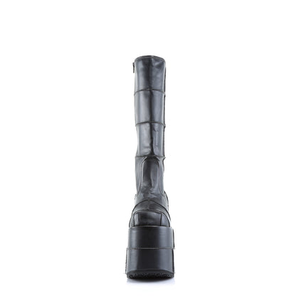Demonia Cult Hot Sale - "Stack-301" Boots - Black Vegan Leather