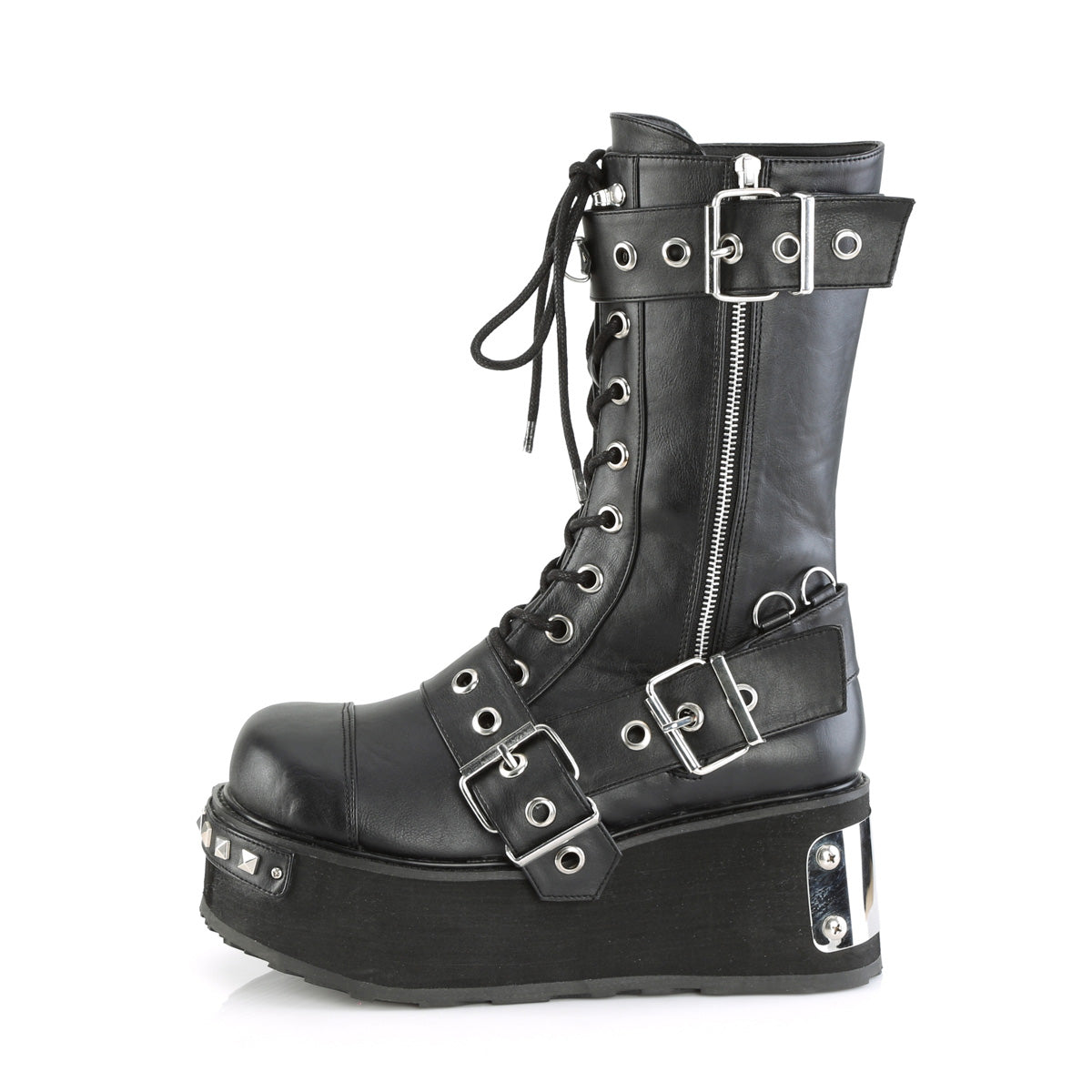 Demonia Cult Premium - "Trashville-250" Boots - Black Vegan Leather