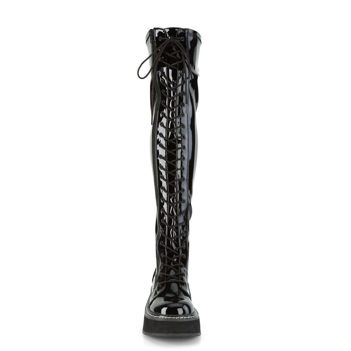 Demonia Cult Essential - "Emily-375" Boots - Black Patent