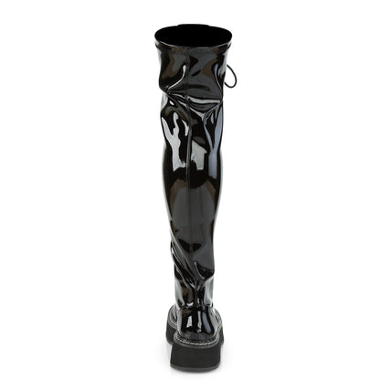Demonia Cult Essential - "Emily-375" Boots - Black Patent