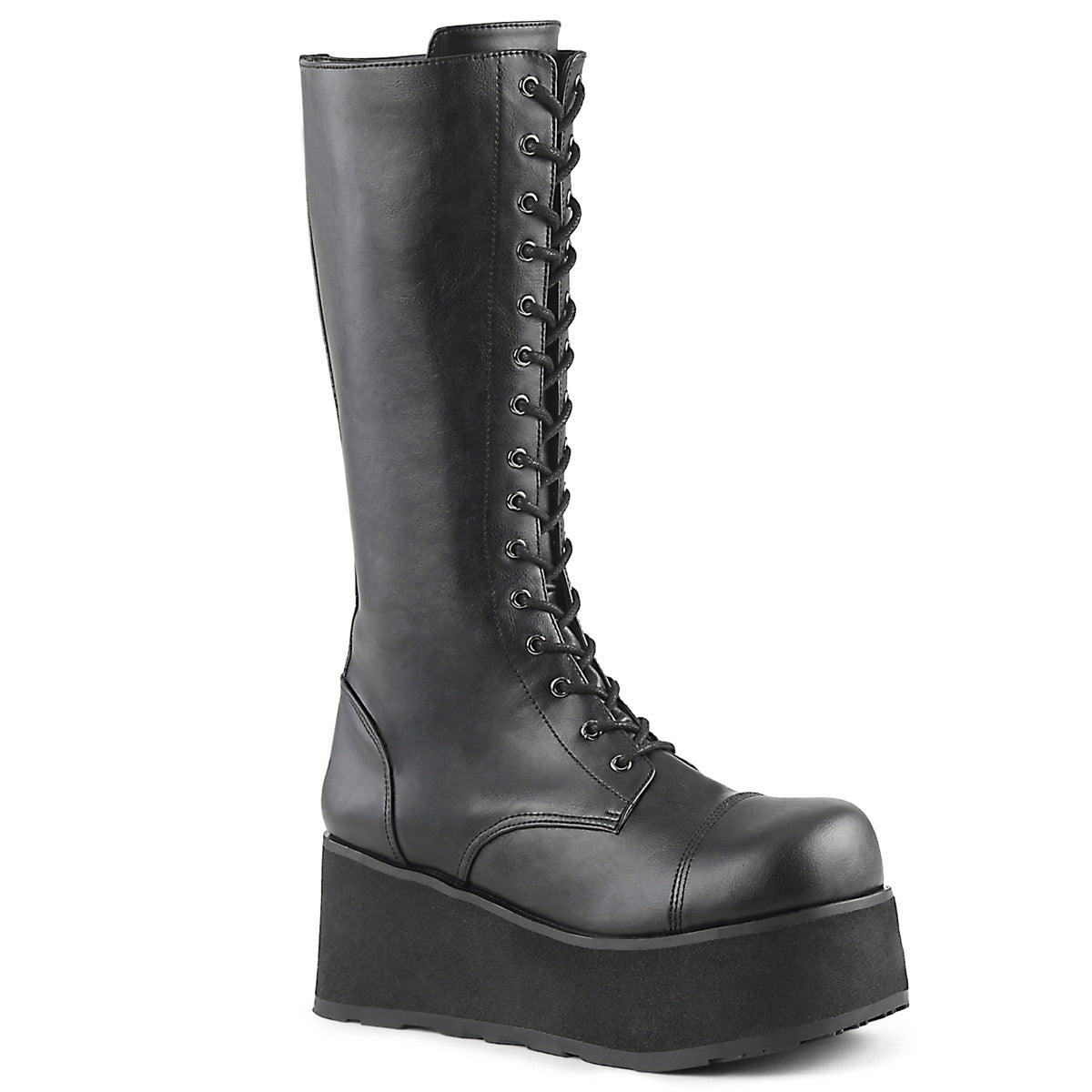 Demonia Cult Latest - "Trashville-502" Boots - Black Vegan Leather