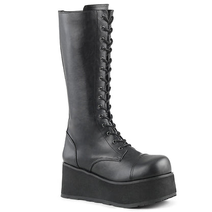 Demonia Cult Latest - "Trashville-502" Boots - Black Vegan Leather