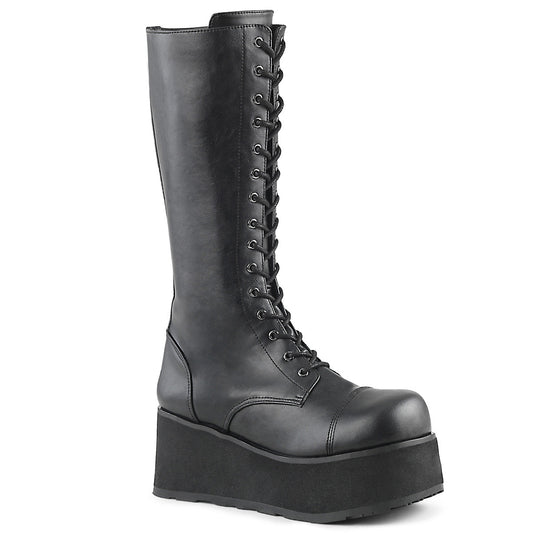 Demonia Cult Latest - "Trashville-502" Boots - Black Vegan Leather