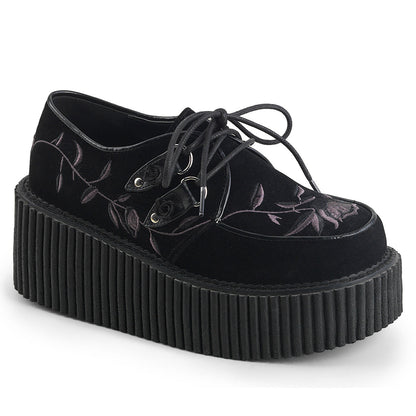 Demonia Cult Recommended - "Creeper-219" Creepers - Black Velvet
