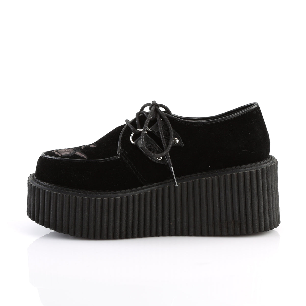 Demonia Cult Recommended - "Creeper-219" Creepers - Black Velvet