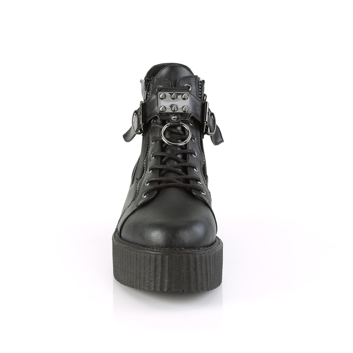 Demonia Cult Featured - "V-CREEPER-566" Creepers - Black Vegan Leather