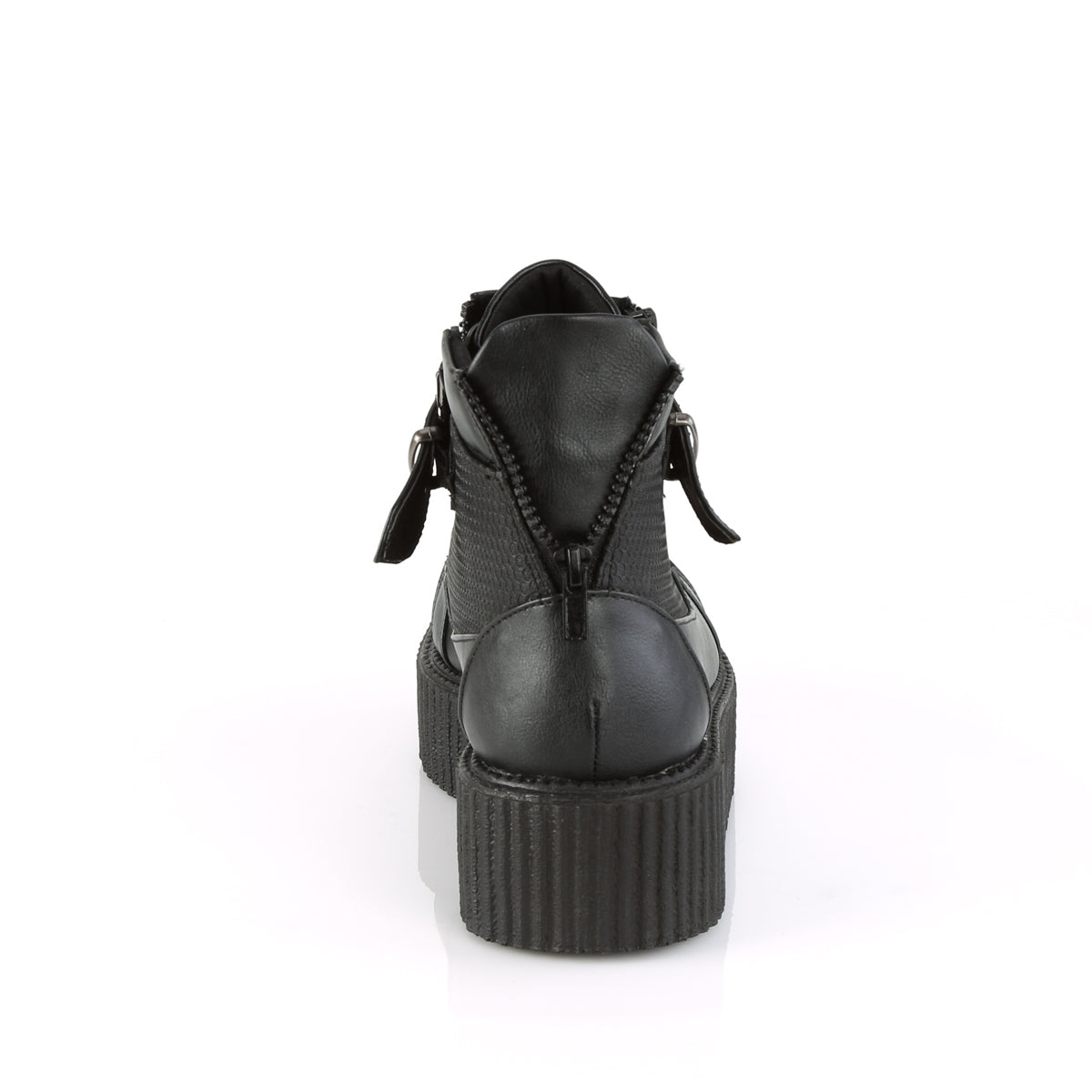 Demonia Cult Featured - "V-CREEPER-566" Creepers - Black Vegan Leather