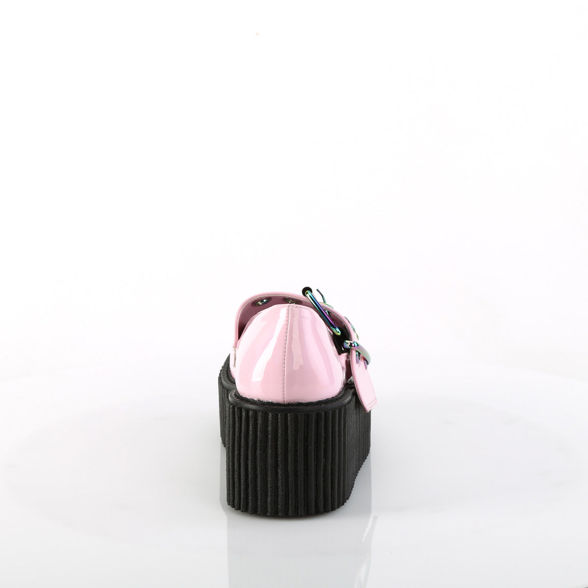 Demonia Cult Customer Favorite - "Creeper-230" Creepers - Baby Pink Holo Patent
