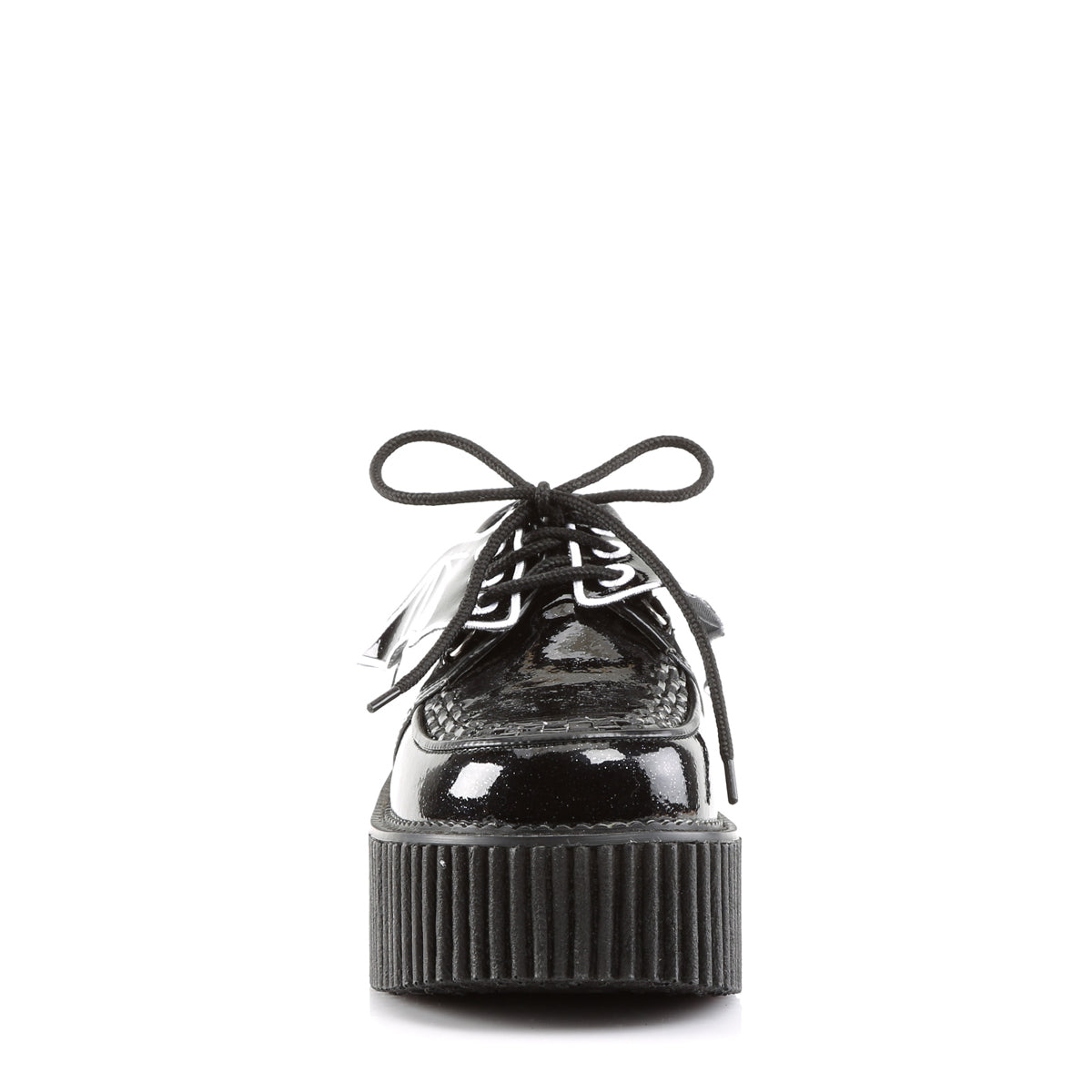 Demonia Cult Popular - "Creeper-205" Creepers - Black Glitter Vinyl