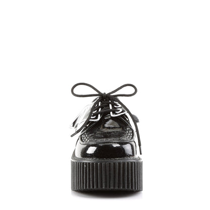 Demonia Cult Popular - "Creeper-205" Creepers - Black Glitter Vinyl