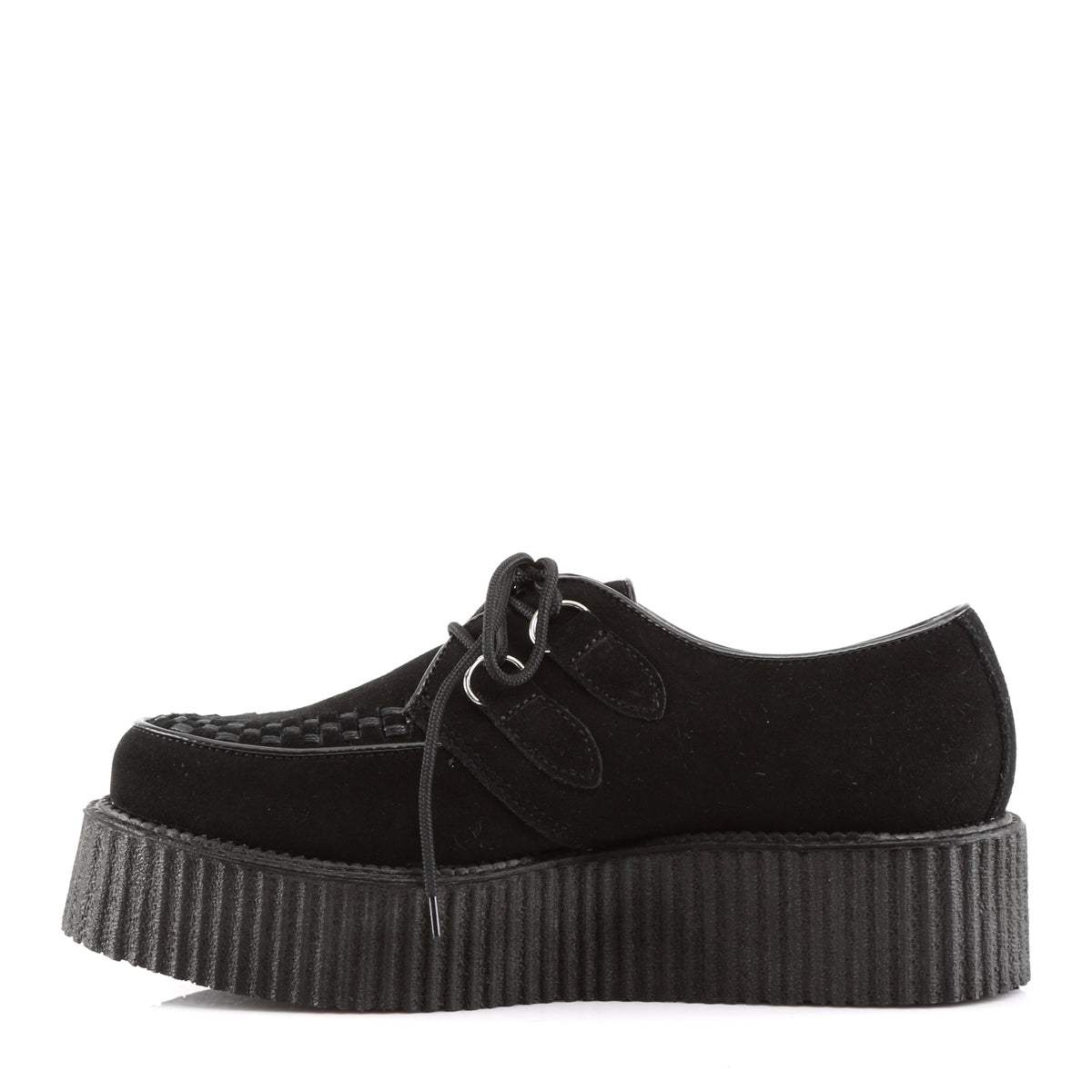 Demonia Cult Best Seller - "Creeper-402S" Creepers - Black Suede